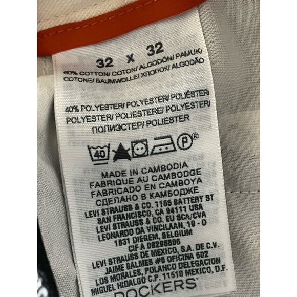 Dockers D3 Navy Straight/Khaki leg Flat front Pant size 32x32 - Picture 3 of 6